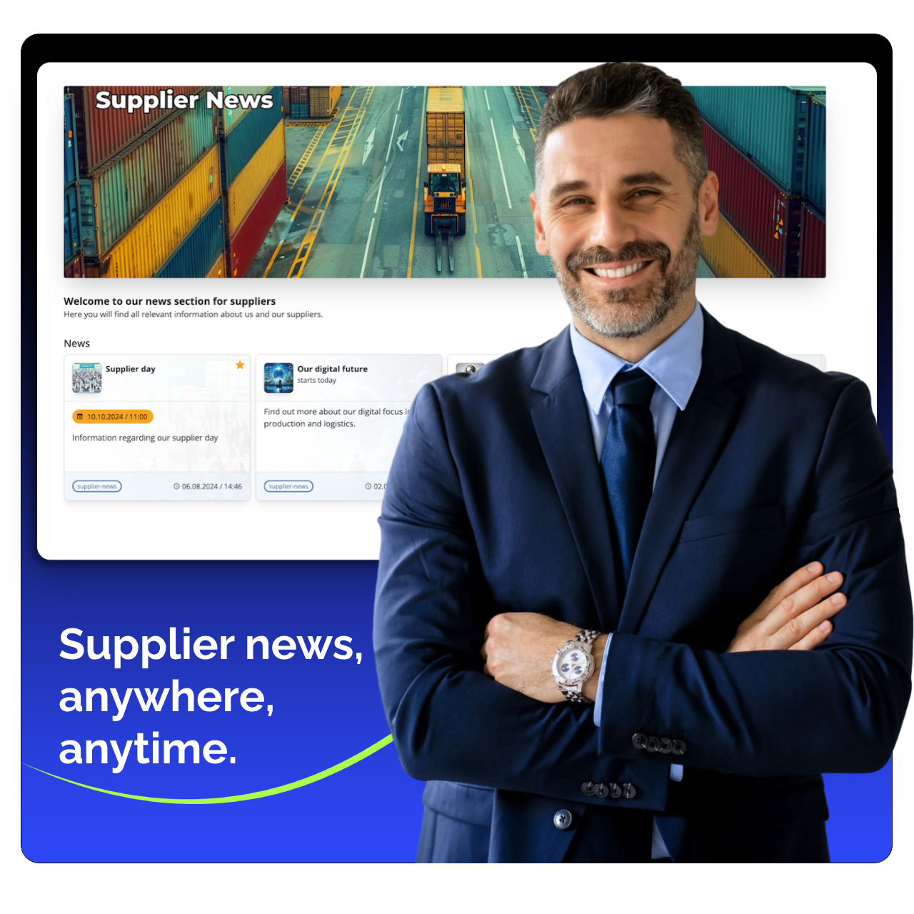 S4INFINITY Supplier News: Nachrichtenseite für Lieferanten mit Beiträgen und Terminen