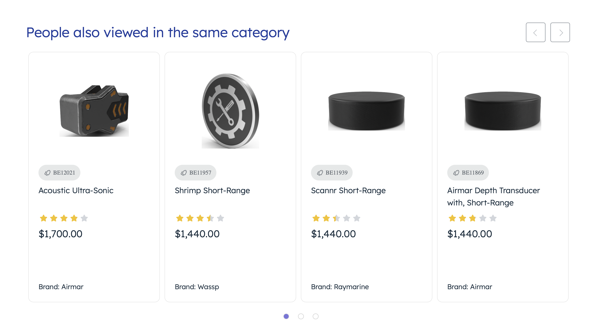 Product recommendations Coveo search for e-commerce